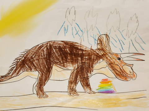 Obrázek Básnička o popleteném dinosaurovi