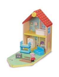 Obrázek hračky Peppa Pig dřevěný rodinný domek s figurkami a příslušenstvím